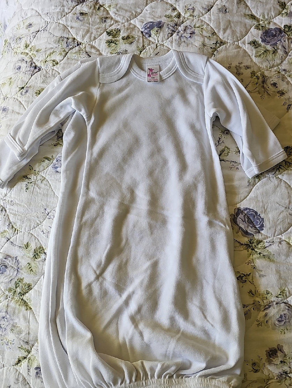 Pkg Of 3 White Baby Sleep Gown - Soft Cotton Kids Pajamas